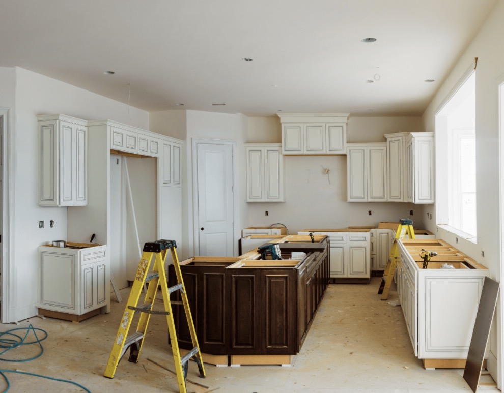Custom kitchen remodel with shaker cabinets